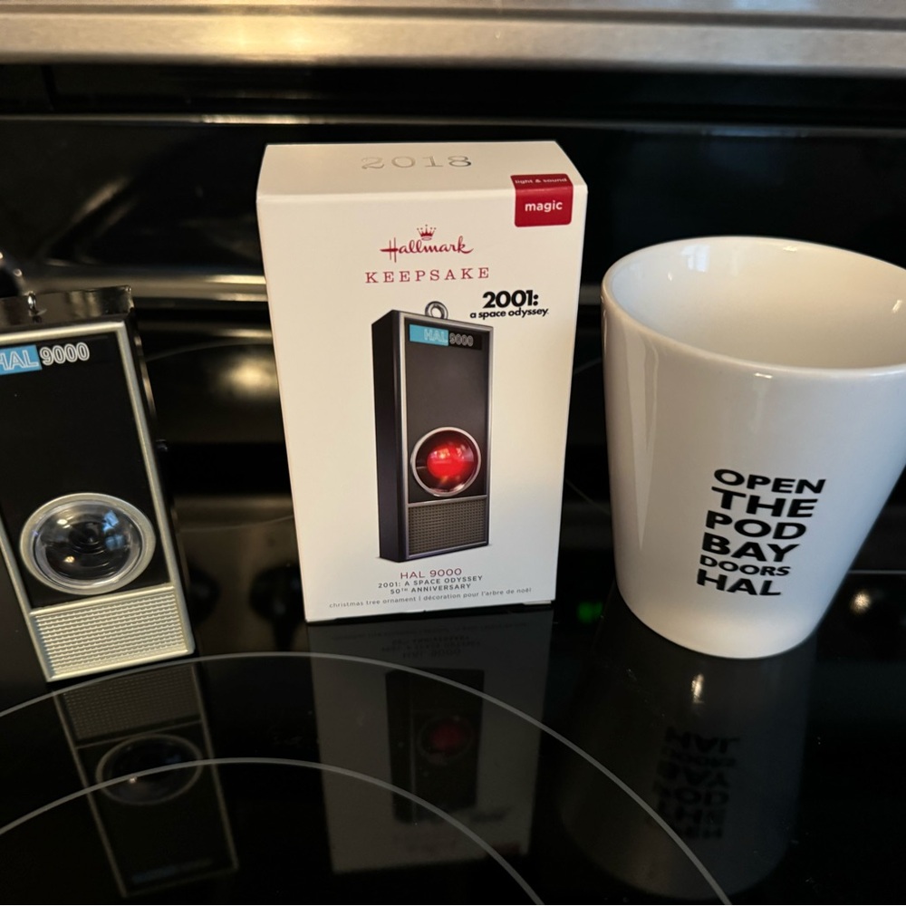 2001 A Space Odyssey HAL 9000 Hallmark Christmas Ornament and Mug